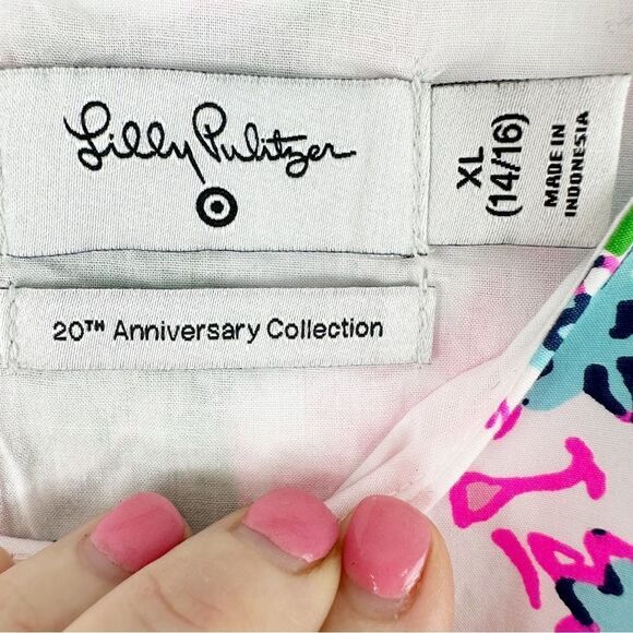 Lilly Pulitzer for target New Nosey Posey Sleeveless Shift Mini Dress Girls XL - Picture 8 of 14